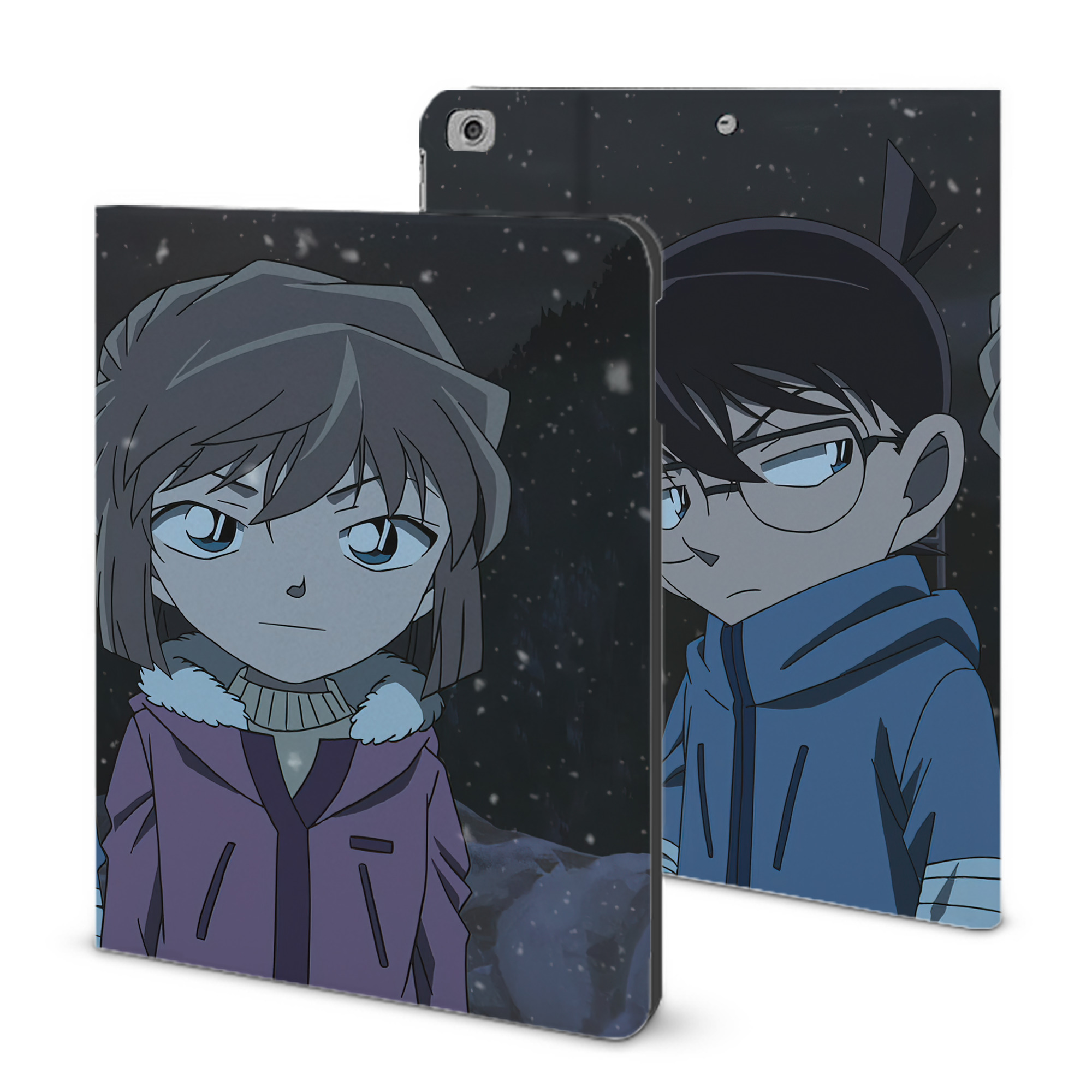 （画像用） 名探偵コナン Detective Conan IPad ケース ブック型 PUレザー TPU 耐衝撃 軽量 薄型 ペン収納なし 全面保護 IPad 各モデル対応